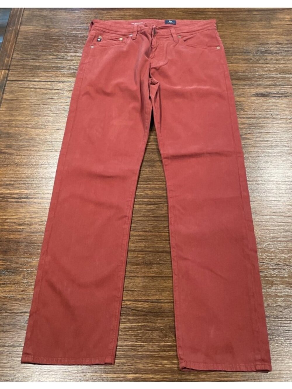 AG Graduate Tailored Pant 32x32 SUD Dusty Red Office Workwear Stretch Trouser